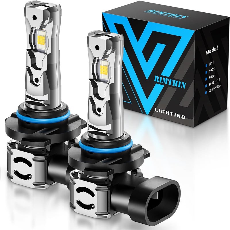 rimthin 9005 Bulbs, 9005 Fog Lights Bulb, 32,000LM 800% Super Bright with Cooling Fan, Plug and Play, Pack of 2 - Image 1